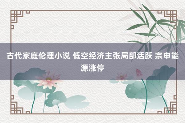 古代家庭伦理小说 低空经济主张局部活跃 宗申能源涨停