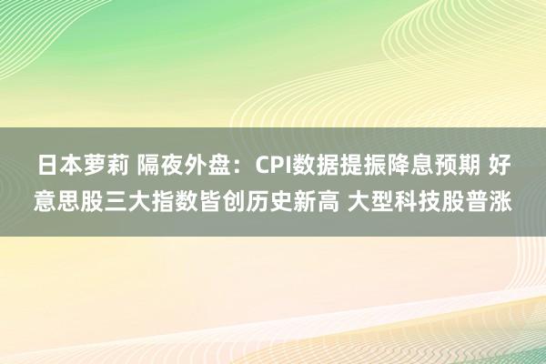 日本萝莉 隔夜外盘：CPI数据提振降息预期 好意思股三大指数皆创历史新高 大型科技股普涨