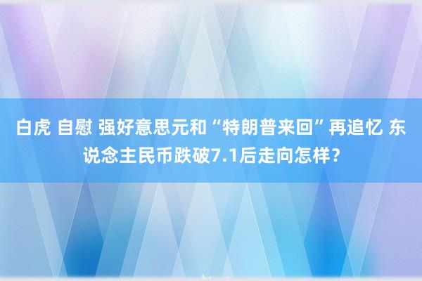 白虎 自慰 强好意思元和“特朗普来回”再追忆 东说念主民币跌破7.1后走向怎样？