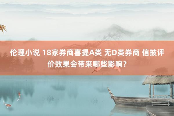 伦理小说 18家券商喜提A类 无D类券商 信披评价效果会带来哪些影响？